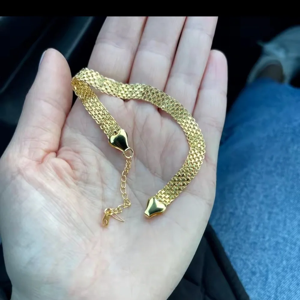 Elegant 18K Gold Chain Bracelet  Stainless Steel Bracelet